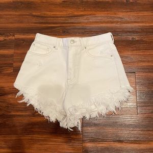 BDG White High Rise Cheeky Shorts